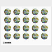Vist in de lente, Vincent van Gogh. Ronde Sticker (Vel)