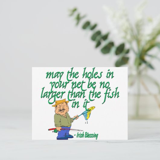 Vist Irish Blessing Briefkaart (Staand voorkant)