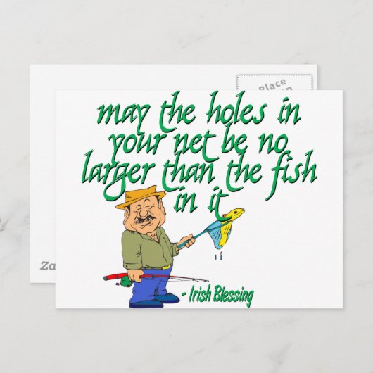 Vist Irish Blessing Briefkaart (Voorkant / Achterkant)