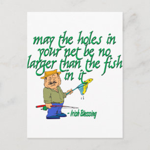 Vist Irish Blessing Briefkaart