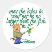 Vist Irish Blessing Ronde Sticker (Voorkant)