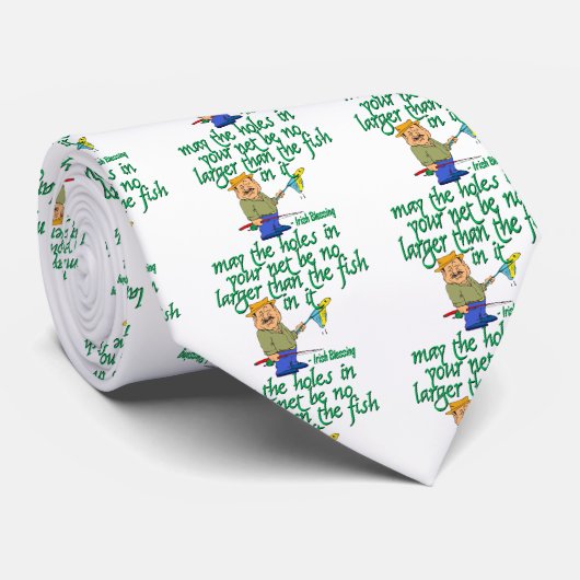 Vist Irish Blessing Stropdas (Opgerold)