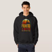 Vist is beter dan een goede werkdag hoodie (Voorkant volledig)