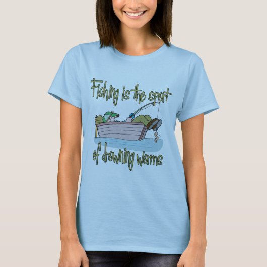 Vist is de Sport van Drowning Worms T-shirt (Voorkant)