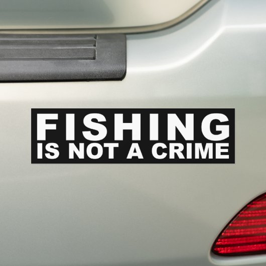 Vist is geen crimineel Bumpersticker (Op auto)