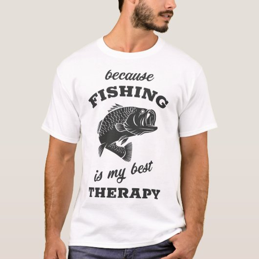Vist is Mijn Beste Therapie T-shirt (Voorkant)