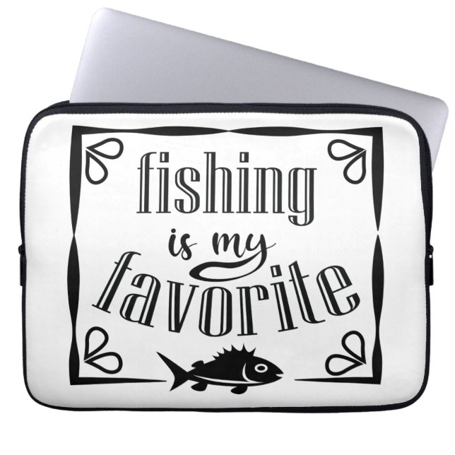 Vist is mijn favoriete offerte laptop sleeve (Voorkant)