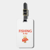 Vist is mijn gelukkige uur bagagelabel (Voorkant verticaal)