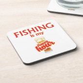 Vist is mijn gelukkige uur bier onderzetter (Linkerzijde)