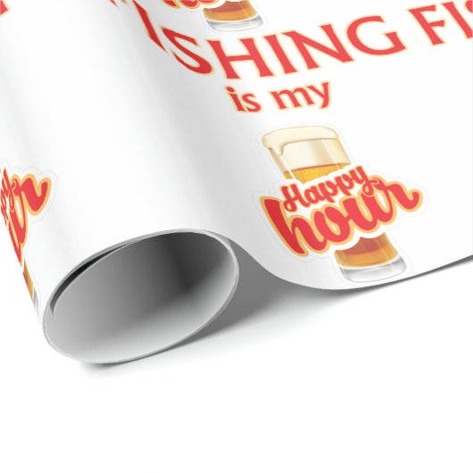 Vist is mijn gelukkige uur cadeaupapier (Rol Hoek)