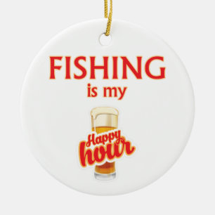 Vist is mijn gelukkige uur keramisch ornament