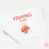 Vist is mijn gelukkige uur vierkante sticker (Envelop)