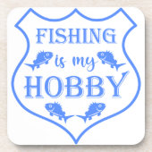 Vist is mijn hobbyschild citaat op crest bier onderzetter (Voorkant)