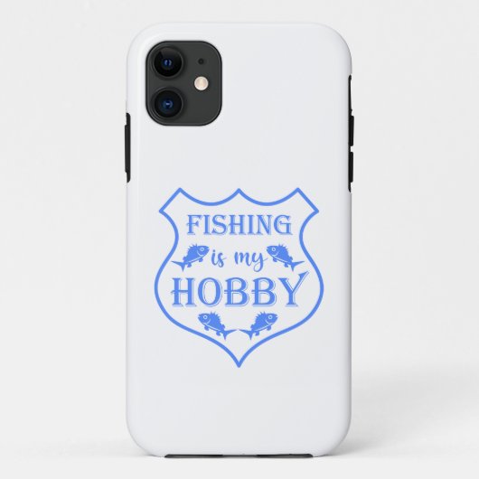 Vist is mijn hobbyschild citaat op crest Case-Mate iPhone case (Achterkant)