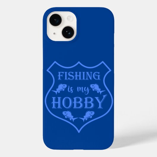 Vist is mijn hobbyschild citaat op crest Case-Mate iPhone case (Achterkant)