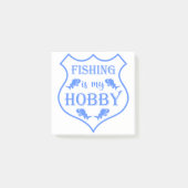 Vist is mijn hobbyschild citaat op crest post-it® notes (Voorkant)