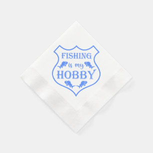 Vist is mijn hobbyschild citaat op crest servet