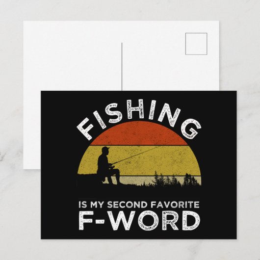 Vist is mijn tweede favoriete F-Word Briefkaart (Voorkant / Achterkant)