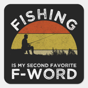 Vist is mijn tweede favoriete F-Word Vierkante Sticker