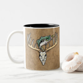 Vist jachtbalsprong Der Skull Antlers Tweekleurige Koffiemok