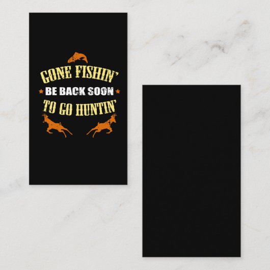 Vist jachtcadeau voor jagers die graag met de tong visitekaartje (Voorkant / Achterkant)