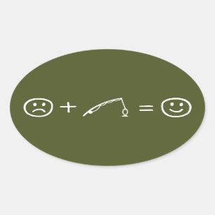 Vist je gelukkig ovale sticker