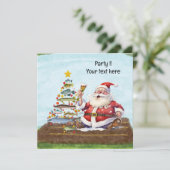 Vist kerst met de Kerstman Kaart (Staand voorkant)