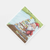 Vist kerst met de Kerstman Servet (Hoek)