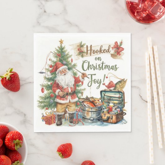 Vist kerst voor liefhebbers van vissen servet (Insitu)