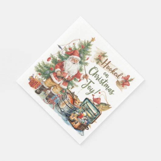 Vist kerst voor liefhebbers van vissen servet (Hoek)