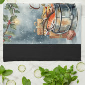 Vist kerst voor liefhebbers van vissen theedoek (Gevouwen)