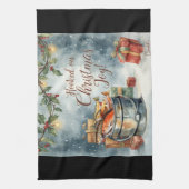 Vist kerst voor liefhebbers van vissen theedoek (Verticaal)