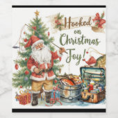 Vist kerst voor liefhebbers van vissen wijn etiket (Enkel label)