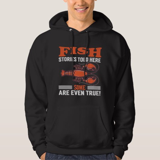 Vist kreeft voor een visser hoodie (Voorkant)