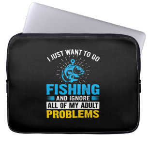 Vist kunst die ik alleen maar wil Gevist Laptop Sleeve