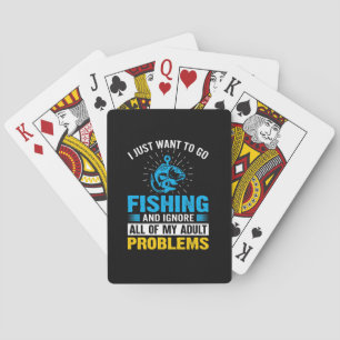 Vist kunst die ik alleen maar wil Gevist Pokerkaarten