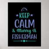 Vist Kunst houdt kalm en marry een visser Poster (Voorkant)
