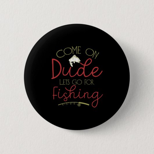 Vist kunst laat Gevist zijn Ronde Button 5,7 Cm (Voorkant)