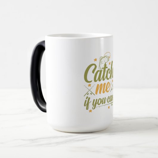 Vist Kunst vangt me als u kunt Magische Mok (Voorkant links)