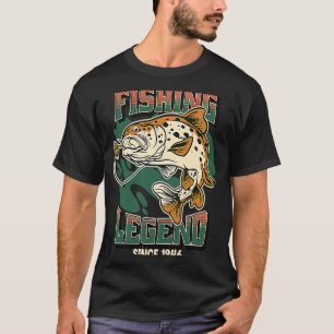 Vist legende forel bas visser sinds 1946 de t-shirt