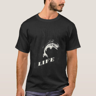 Vist leven hengelen buiten  ontwerp t-shirt