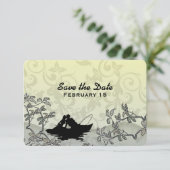  Vist Liefhebbers Blauw Geel Save the Date Kaart (Staand voorkant)