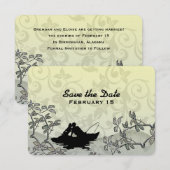  Vist Liefhebbers Blauw Geel Save the Date Kaart (Voorkant / Achterkant)