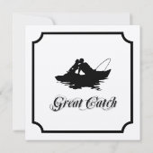 Vist liefhebbers geweldige vangst bruiloft uitnodi kaart (Achterkant)