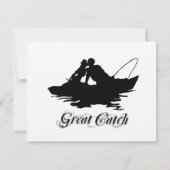 Vist liefhebbers Great Catch gepersonaliseerd dank Bedankkaart (Achterkant)