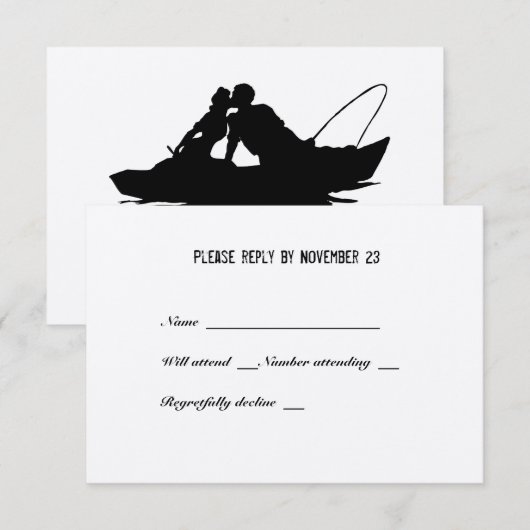 Vist liefhebbers Great Catch rsvp met enveloppen (Voorkant / Achterkant)