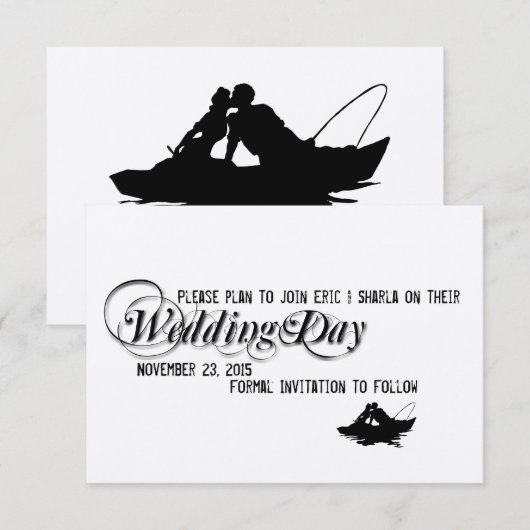 Vist liefhebbers Great Catch Save the Date (Voorkant / Achterkant)