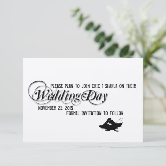 Vist liefhebbers Great Catch Save the Date (Staand voorkant)