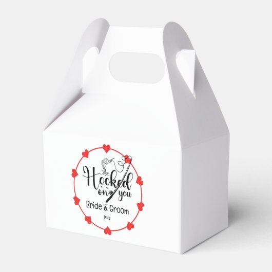 Vist liefhebbers Haak op je Bruiloft Bedankdoosjes (Voorkant Zijde)