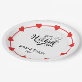 Vist liefhebbers Haak op je Bruiloft Papieren Bordje (Gekanteld)